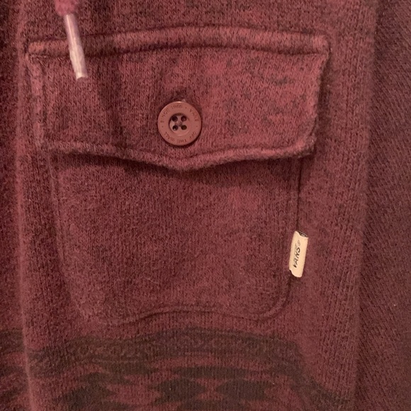 Gorgeous Vintage Vans Burgundy Cotton blend Skateboarding Hoodie High Quality! - Picture 2 of 10